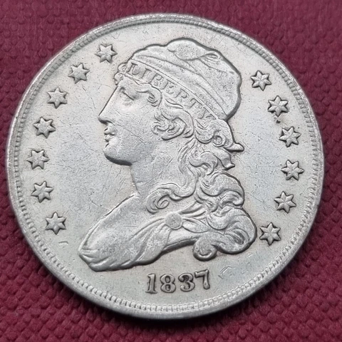 1837 Capped Bust Quarter 25c Higher Grade XF - AU #49005 Cover