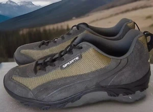 Forte Cycling Shoes w/Cleats US Men's Size 10.5 Dark Grey w/Gold Colors/ Lace Up - Picture 1 of 9