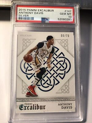 2015 Panini Excalibur Anthony Davis #147 Silver #/70 Lakers LA PSA 10 Gem Mint - Image 1 of 2