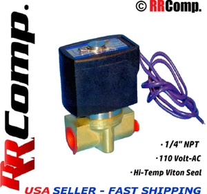 1/4" npt 110/120 Volt Messing elektrisches Magnetventil, Dichtung: FKM (VITON) - Bild 1 von 5