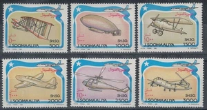 SOMALIA 1993 Veicoli aerei 6v MNH** - Picture 1 of 1