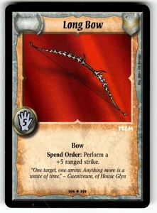 Warlord: Saga of the Storm CCG 1st Edition Card UC #104 Long Bow - Picture 1 of 4