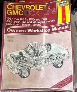 Repair Manual 1967 1985 Chevy Gmc Suburban Blazer Jimmy 2wd 4wd Pickup Truck 67 - Foto 1 di 2
