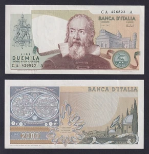 Banconota Italia 2000 lire Galilei 1973 P.-103a SPL+/XF+ - Imagen 1 de 2