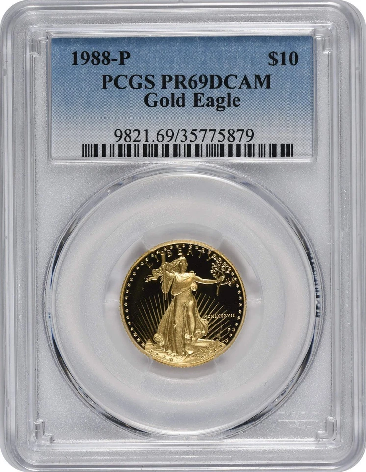 1988-P $10 American Gold Eagle PR69DCAM PCGS - Image 1 of 2
