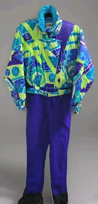 VTG Obermeyer Katze Ski Snowsuit Women’s 12 Neon Recco 80s 90s Bright  - Image 1 of 4