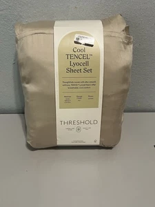 Juego de sábanas Threshold King Size Cool TENCEL satinado Lyocell - caqui verdadero - Imagen 1 de 3