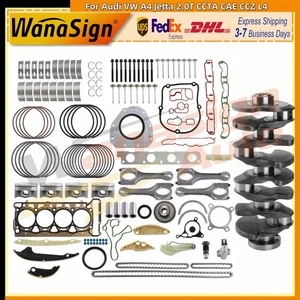 Crankshaft Pistons Engine Overhaul Kit For Audi VW A4 Jetta 2.0T CCTA CAE CCZ L4 - Picture 1 of 13
