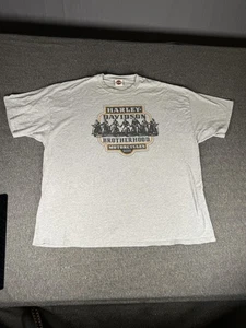 Harley-Davidson Shirt Herren 3XL Grau Brotherhood Motorcycles Grafik Tee Back Hit - Bild 1 von 12
