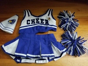Conjunto de porristas Build a Bear Workshop con falda y pompones accesorio de ropa - Imagen 1 de 6