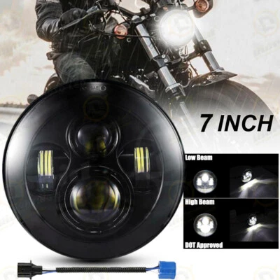 7" Motorcycle LED Headlight Hi/Low Beam for Harley-Davidson Electra Glide 1450 - Image 1 of 4