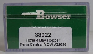 BOWSER N #38022 H21a 4 BAY HOPPER PENN CENTRAL MOW Road #32094 - Picture 1 of 8