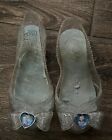 Disney Store Cinderella Dress Up Light Up Shoes, Clear Jelly Size 9/10 Toddler