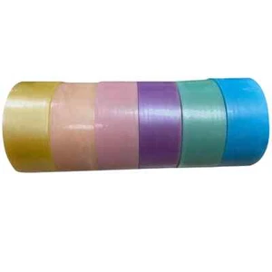 6 Roll of Solid Colorful Duct Tape Rainbow Masking Duct Tape Decorative Adhesive - Picture 1 of 8