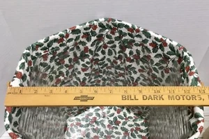 LG 12" Longaberger Korb 1997 Hexagon Weihnachten Urlaub Stechpalme Liner & Protector - Bild 1 von 15