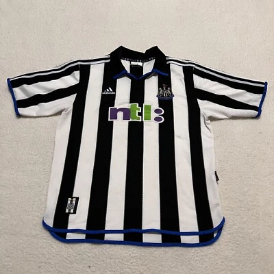 Vtg Adidas Newcastle United Soccer Jersey 2000 2001 Adult Sz XL Football Home - Image 1 of 4