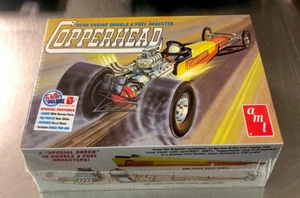 AMT COPPERHEAD REAR-ENGINE DOUBLE A FUEL DRAGSTER MODEL-KIT 1/25 SCALE - Picture 1 of 6