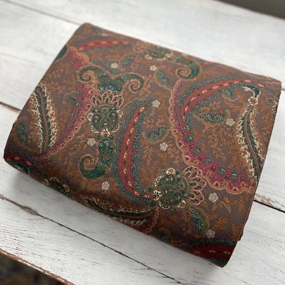 Ralph Lauren Rue Des Artistes пейсли полный/QUEEN пододеяльник коричневый зеленый винтажный - Изображение 1 из 4