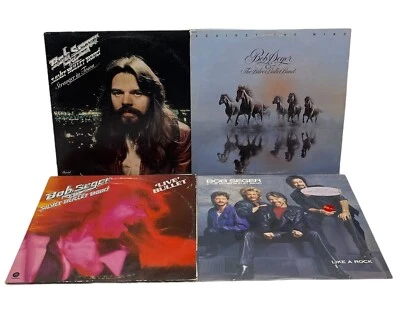 Lot of 4 Bob Seger And The Silver Bullet Band Vinyl Record Albums Classic Rock - Image 1 of 4