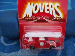 MAJORETTE MOVERS 200 SERIES,FIRE TRUCK, RED W/WHITE LADDER#207,POOR condition. - Picture 1 of 1