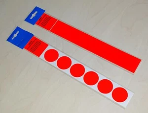 Aufkleber Leuchtstreifen neonrot Warn Sticker - Bild 1 von 1