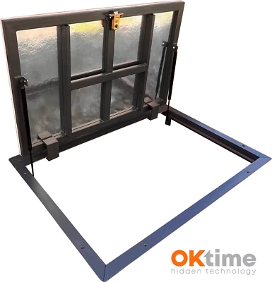 OK TIME Schachtabdeckung 60 x 80 cm Seitenscharniere, Bodenluke Schachtdeckel