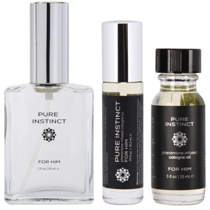 PURE INSTINCT Pheromone Perfume Oil - For Him - All Sizes Mix and Match - Picture 1 of 8