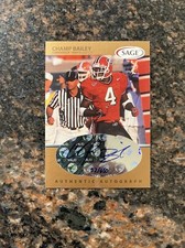 1999 SAGE CHAMP BAILEY ROOKIE AUTOGRAPHED CARD Bronze SP /650 GEORGIA #A3 EG7