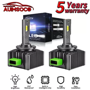 2x Kit de faros LED D3R D3S bombillas blanco frío 10000K súper brillantes 36000LM 240W - Imagen 1 de 10