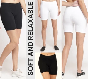 Stretchy Cotton Mini Shorts for Women Sexy Tight Hotpants Yoga Gym Lounge - Picture 1 of 8