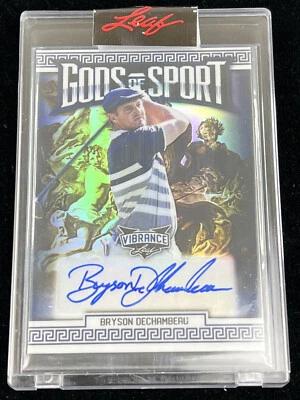 2022 Leaf Vibrance Bryson DeChambeau Gods of Sport Auto PGA LIV Legend - Image 1 of 3