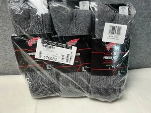 6 Pair Red Wing Men's Navy Merino Premium Work Medium Crew Socks Size Mens 12-15 - Picture 1 of 3