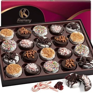 Christmas Holiday Gift Box – Chocolate Covered Cookies, Dairy-Free, Xmas Treats - Picture 1 of 6