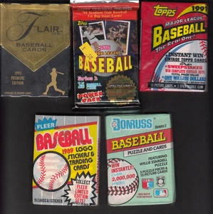 5 - Paquetes de béisbol vintage sin abrir - 70 tarjetas - Imagen 1 de 2