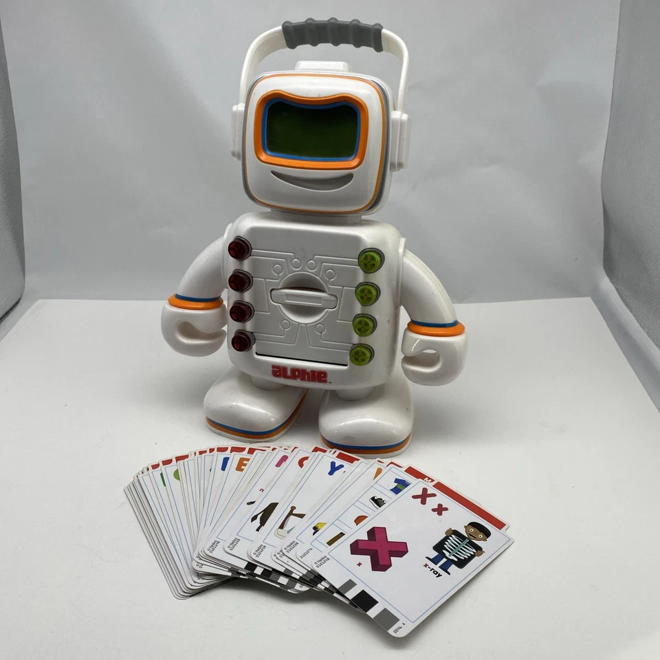 Hasbro Playskool Alphie Learning Robot 2009 with over 20 Cards WORKS - Image 1 of 4