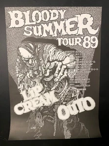 Lip Cream Japanese Tour Poster Bloody Summer 89 Japanese punk rock gig - Picture 1 of 6