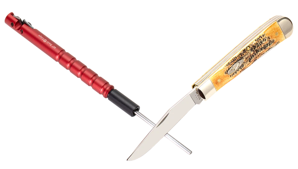 Cuchillo CASE XX 50302 varilla de afilar de aluminio rojo para cuchillos de bolsillo Foto 1 de 4