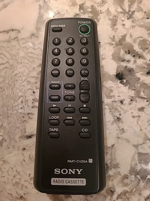 Radio casete Sony control remoto RMT-CV25A CF-DV25 negro probado y funcionando Foto 1 de 3