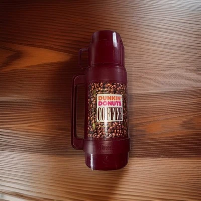 Vintage Dunkin' Donuts Coffee Beans Thermos 1 Liter  - Image 1 of 4
