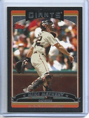 Mike Matheny 2006 Topps Baseball BLACK #54 (21/55)-San Francisco Giants - Image 1 of 2