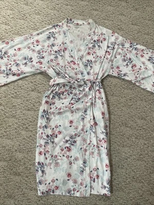Гранат Hill халат органический хлопок азиатский кимоно надежном размер маленький 100% хлопок цветочный - Изображение 1 из 4