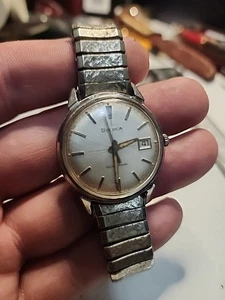 Bulova M7 Herren Automatik Uhr 17 Jewel Cross Hair Zifferblatt Datum Edelstahl läuft - Bild 1 von 14