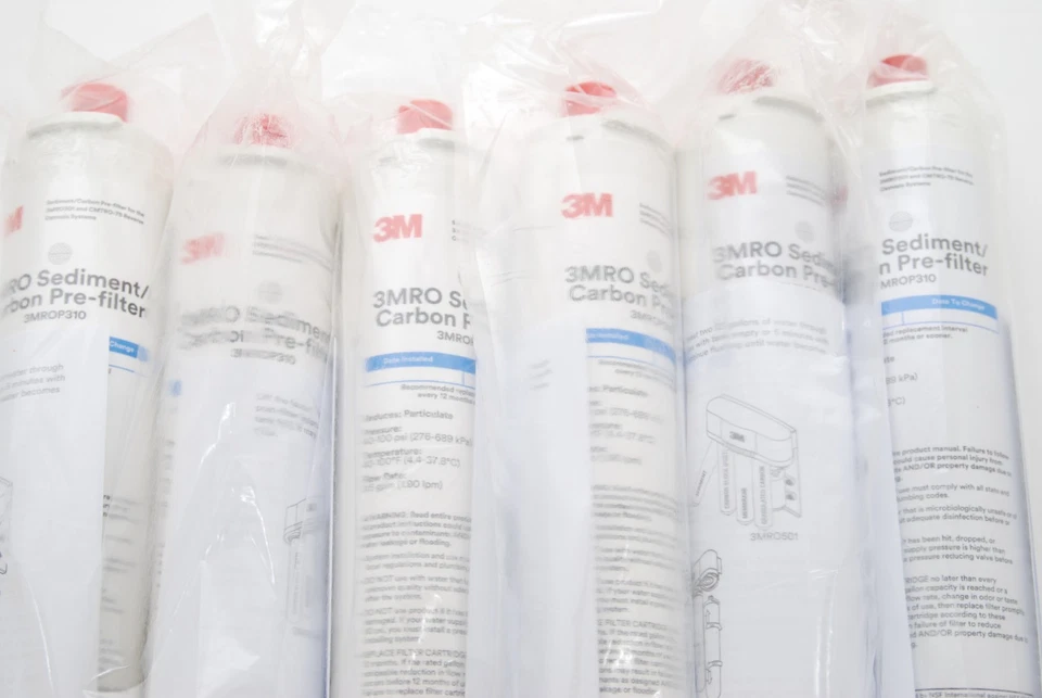 3M Water Factory Systems SQC3 47-55706G2 prefiltros de sedimentos/carbono 6 cada uno Foto 1 de 1