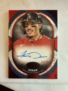2025 Topps Tier One Shots Auto Red Jarren Duran (Red Sox) 14/25 - Picture 1 of 2