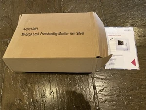 Mi-Ergo look freestanding monitor arm silver new boxed - Afbeelding 1 van 3