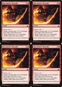 4x MTG 2018 BUCCANEER'S BRAVADO - INSTANT - MAGIC CARD x4 copies - Picture 1 of 2
