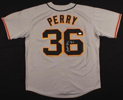 GAYLORD PERRY AUTOGRAPHED CUSTOM JERSEY (SAN FRANCISCO GIANTS) - JSA COA! - Image 1 of 4