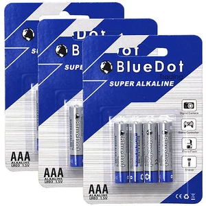 Lot of 12 (TWELVE) BlueDot Genuine AAA Size Alkaline Battery ~Free Shipping~ - Picture 1 of 1