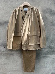 Henrik Vibscov Tan Organic Cotton Blazer and Pants Set Suit Size M Men - Picture 1 of 10