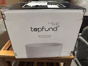 Topfund Frosted White Perfect F Heart Chakra 10" Crystal Singing Bowl MIB - Picture 1 of 16